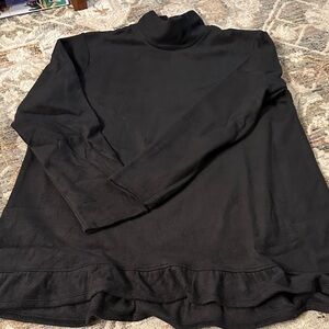 Cuddl Duds Black fleece mock Turtleneck Top - NWOT